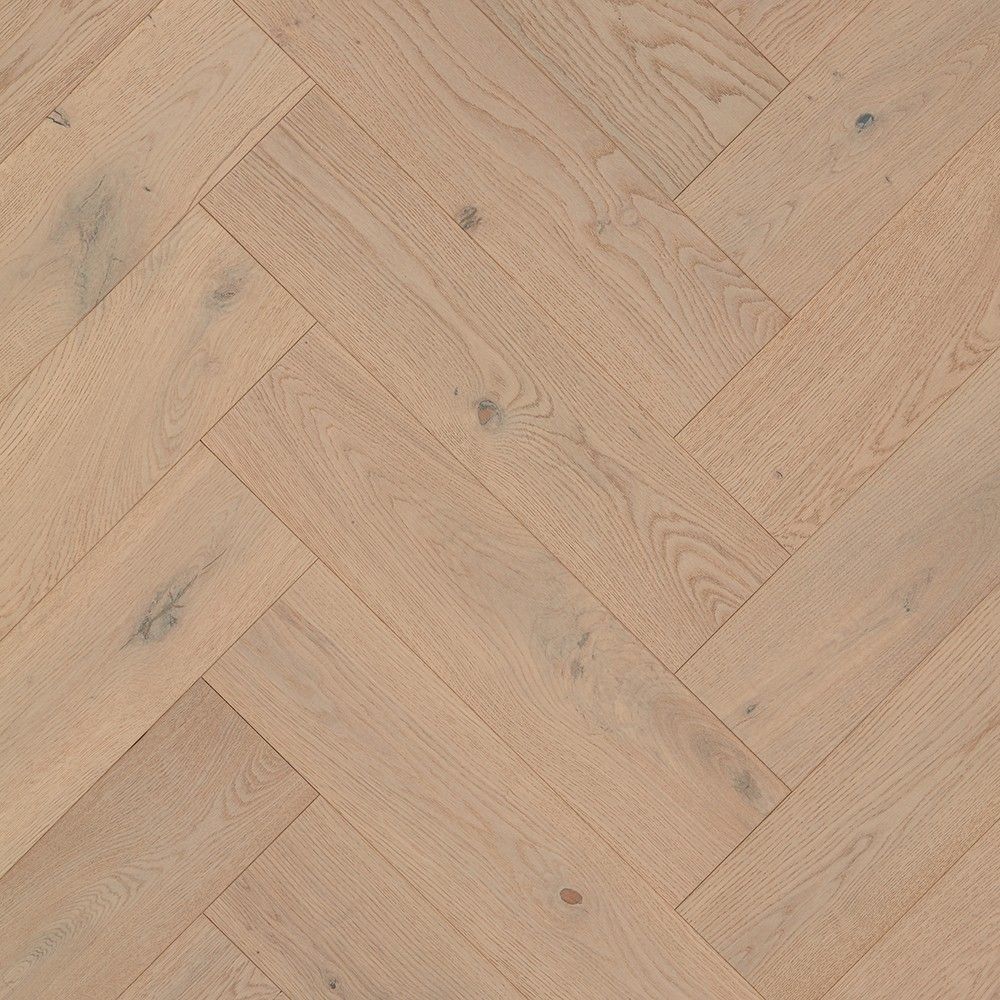Heartwood Oak Herringbone Whisp Brushed and Matt Lacquered